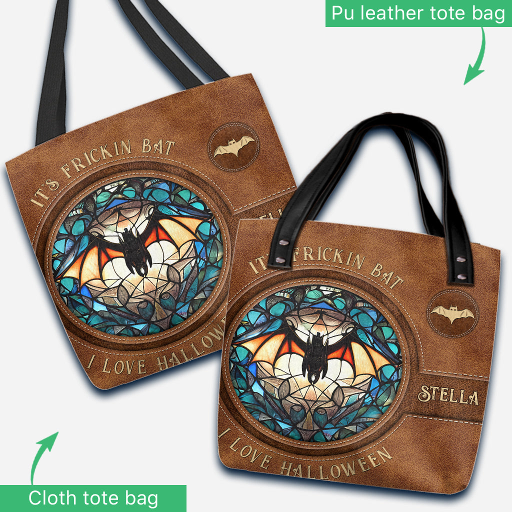 C'est une chauve-souris ! J'adore Halloween ! - Sac fourre-tout sorcière personnalisé