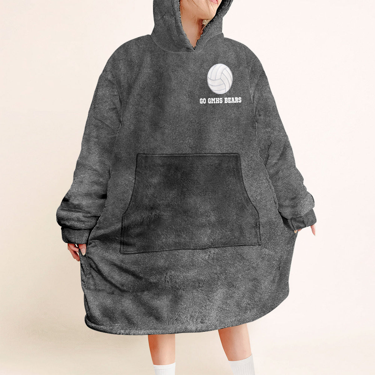 Amateurs de sport, allez l'équipe ! - Couverture-sweat à capuche personnalisée sur le thème du volley-ball