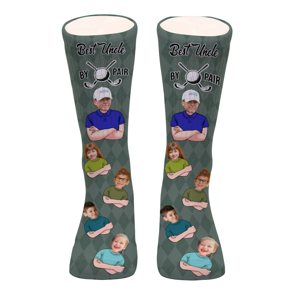 Meilleur Papa selon le Par - Cadeau de golf pour papa, lui, petit ami, mari, grand-père - Chaussettes personnalisées