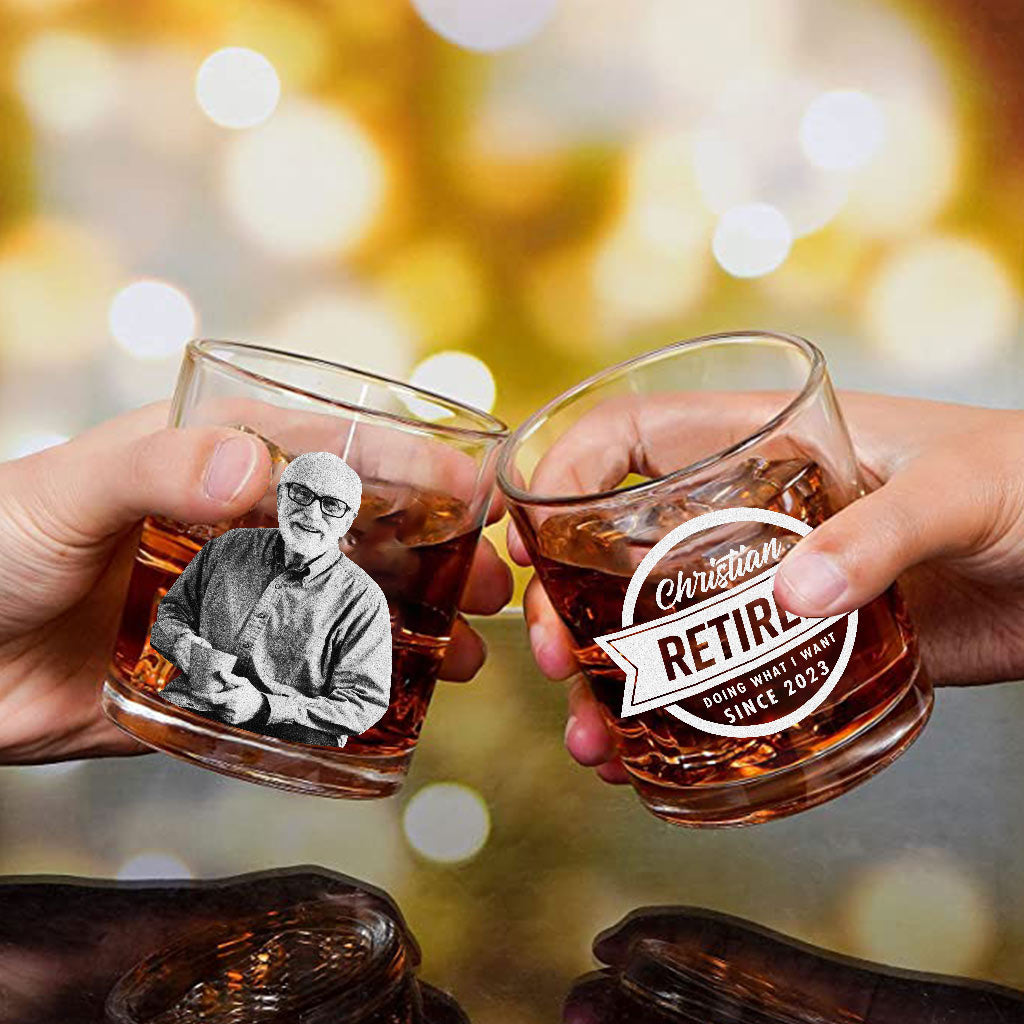 Retraité, je fais ce que je veux - Verre à whisky personnalisé pour retraité