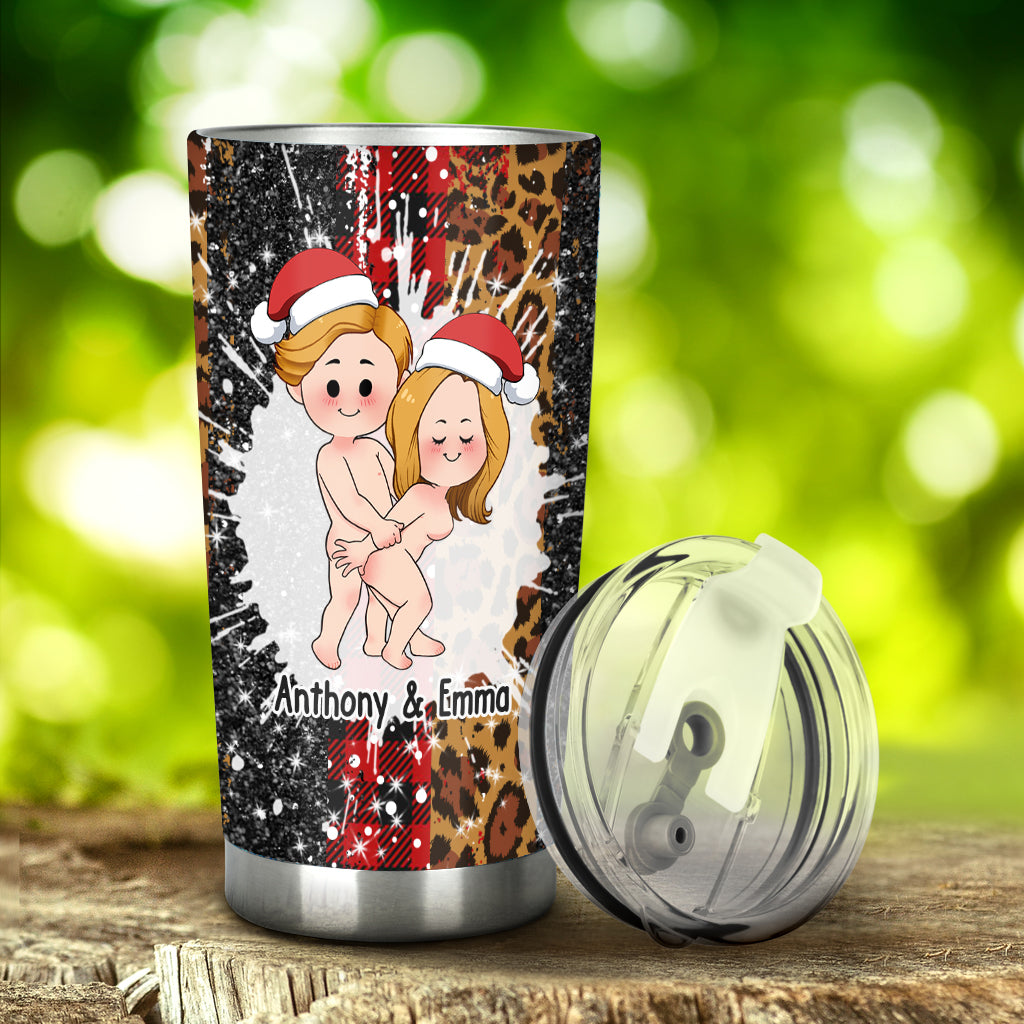 I'm On The Naughty List - Personalized Couple Tumbler