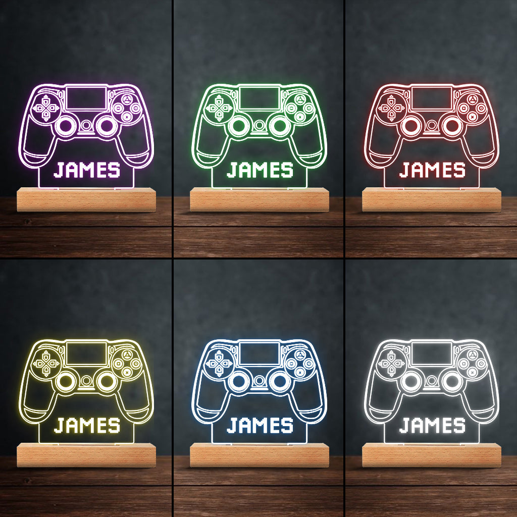 Salle de jeux - Plaque lumineuse personnalisée en forme de jeu vidéo