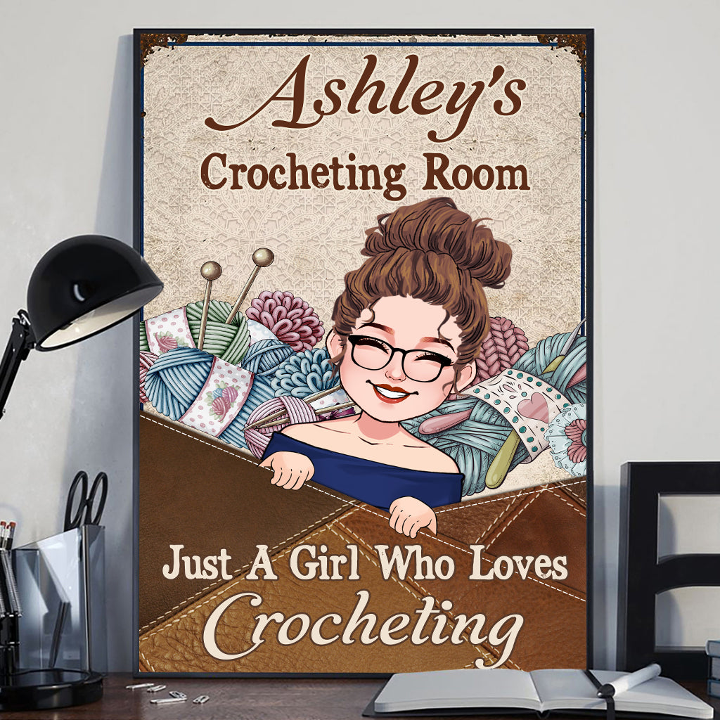 Mon atelier tricot - Toile et affiche de tricot personnalisées