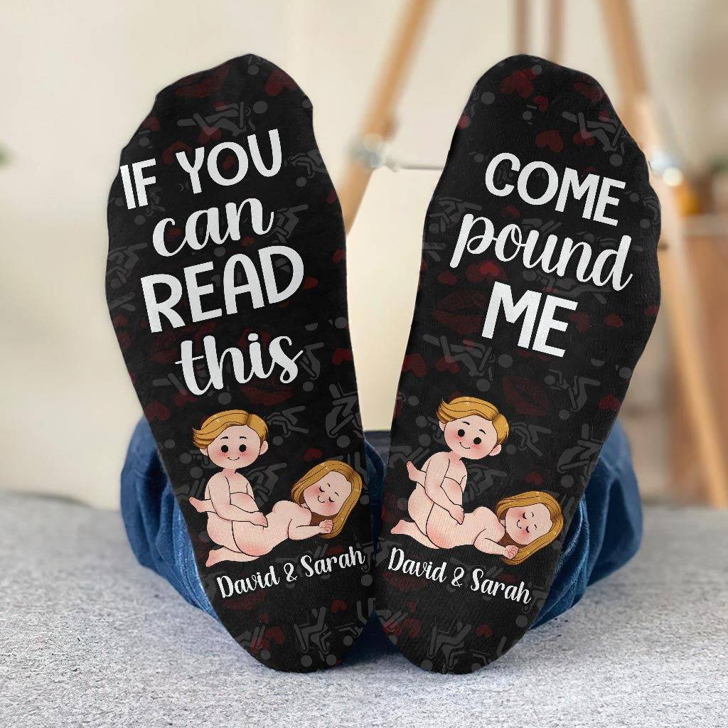 Si vous pouvez lire ceci - Chaussettes personnalisées pour couples