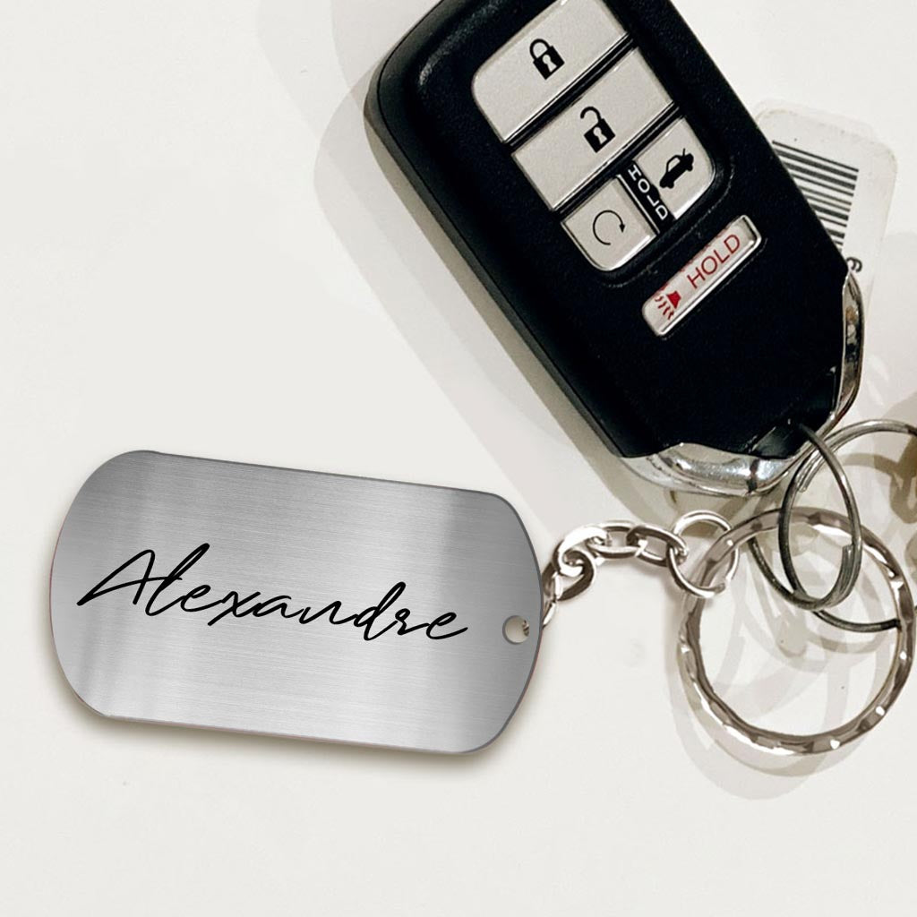 Ne fais pas de bêtises - Porte-clés personnalisé pour fils en acier inoxydable