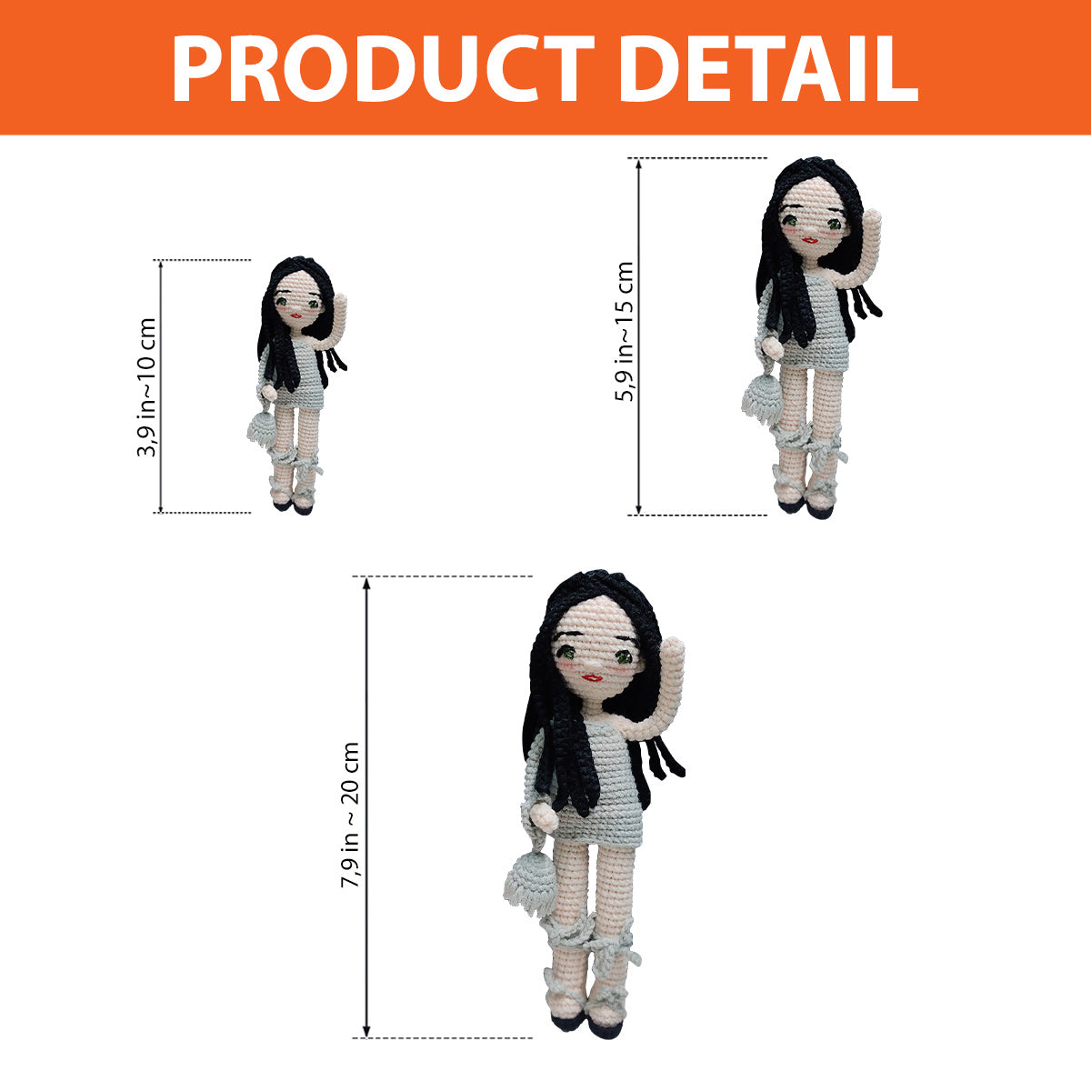 Votre poupée - Poupée tricotée à la main personnalisée pour belle-mère