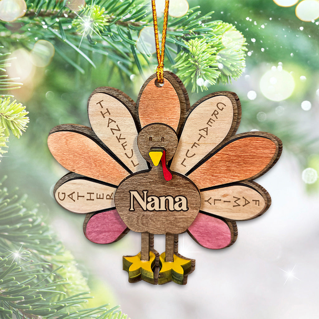 Thankful Grandma - Gift for grandma - Personalized Ornament