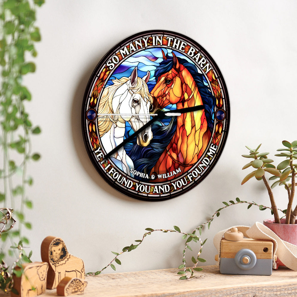 So Many In The Barn - Horse gift for husband, wife, boyfriend, girlfriend - Personalized Wall Clock