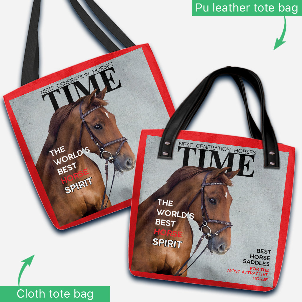Couvertures de magazines - Sac fourre-tout personnalisé à motif cheval