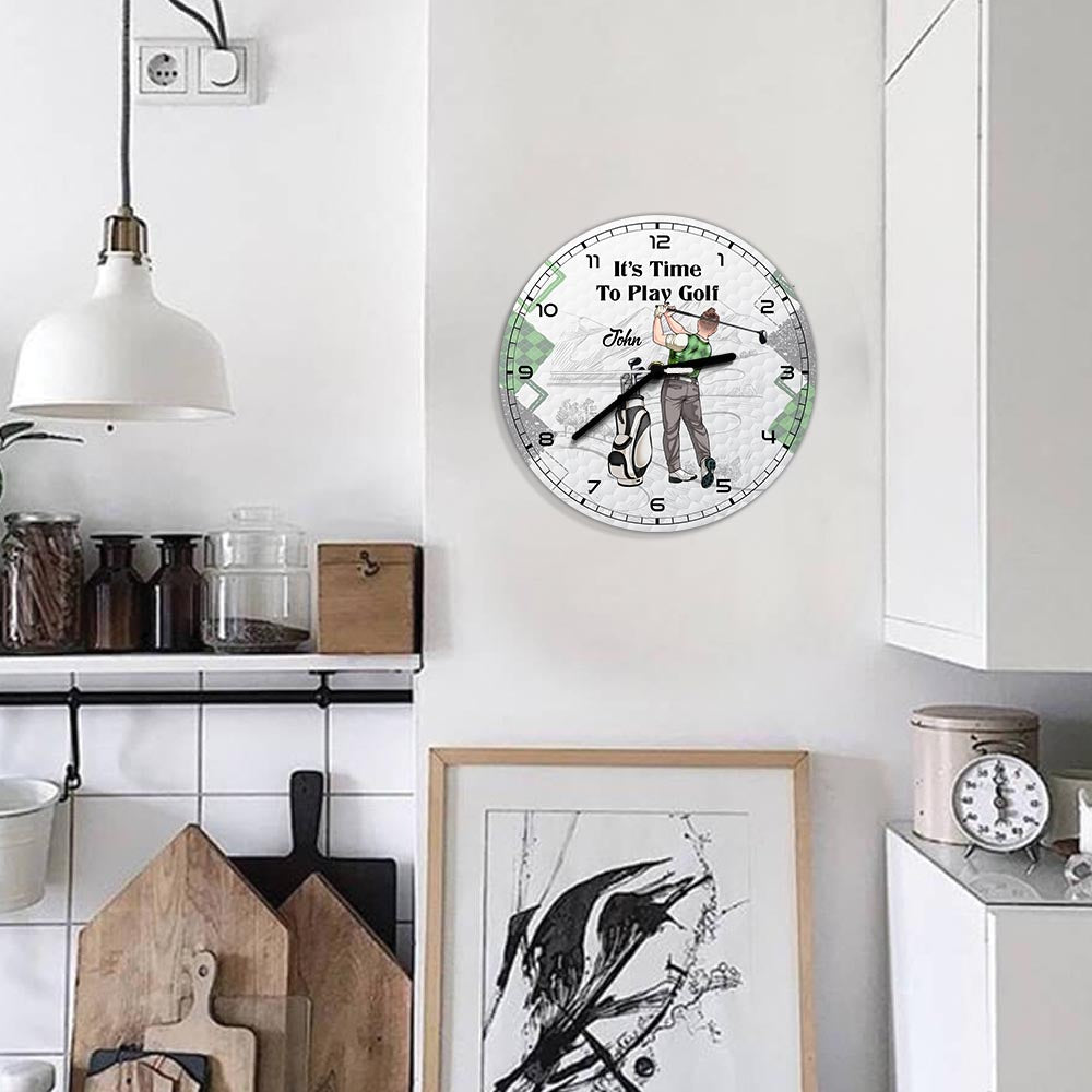 Il y a toujours du temps pour le golf - Horloge murale de golf personnalisée