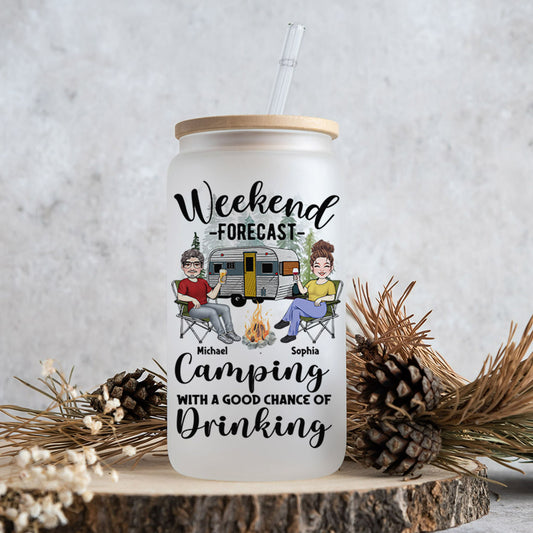Prévisions du week-end - Verre à canette de camping personnalisé
