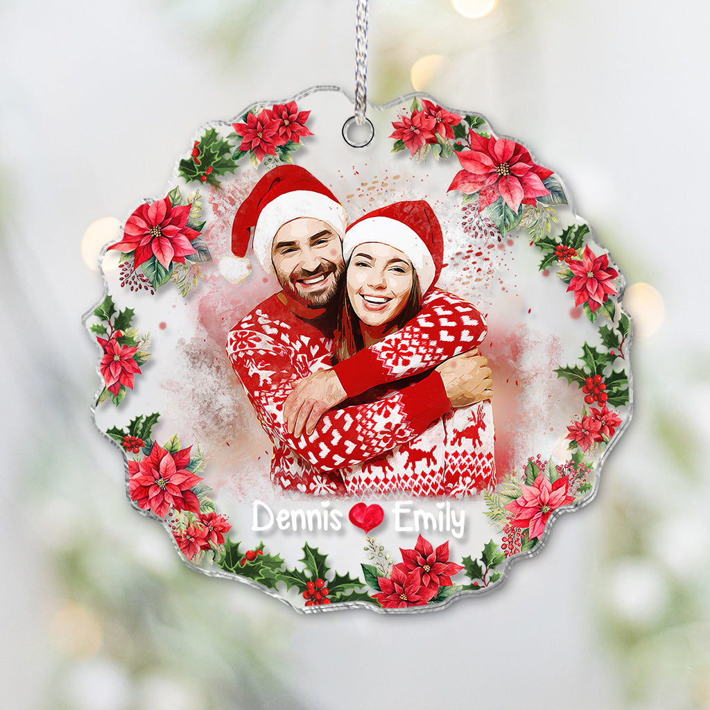 Personalized Watercolor Portraits - Personalized Couple Ornament