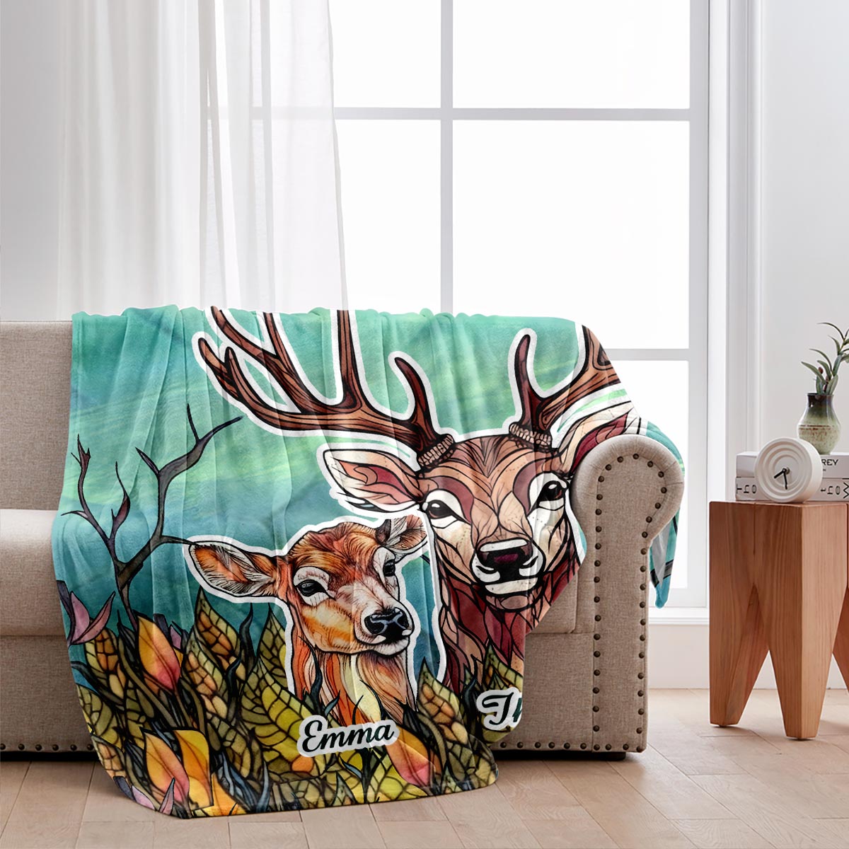 Vivez ici - Couverture de chasse personnalisée