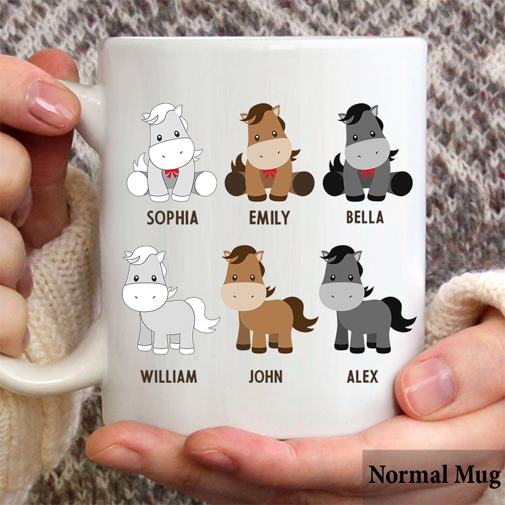 Les Petits Poneys de Papa - Cadeau sur le thème des chevaux pour papa, grand-père, mari, lui - Mug personnalisé