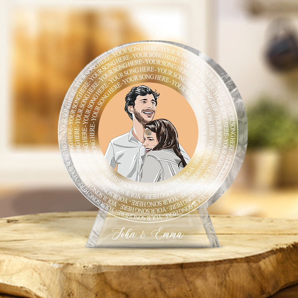 Our Favorite Song - Personalized Couple Custom Shaped Acrylic Plaque
