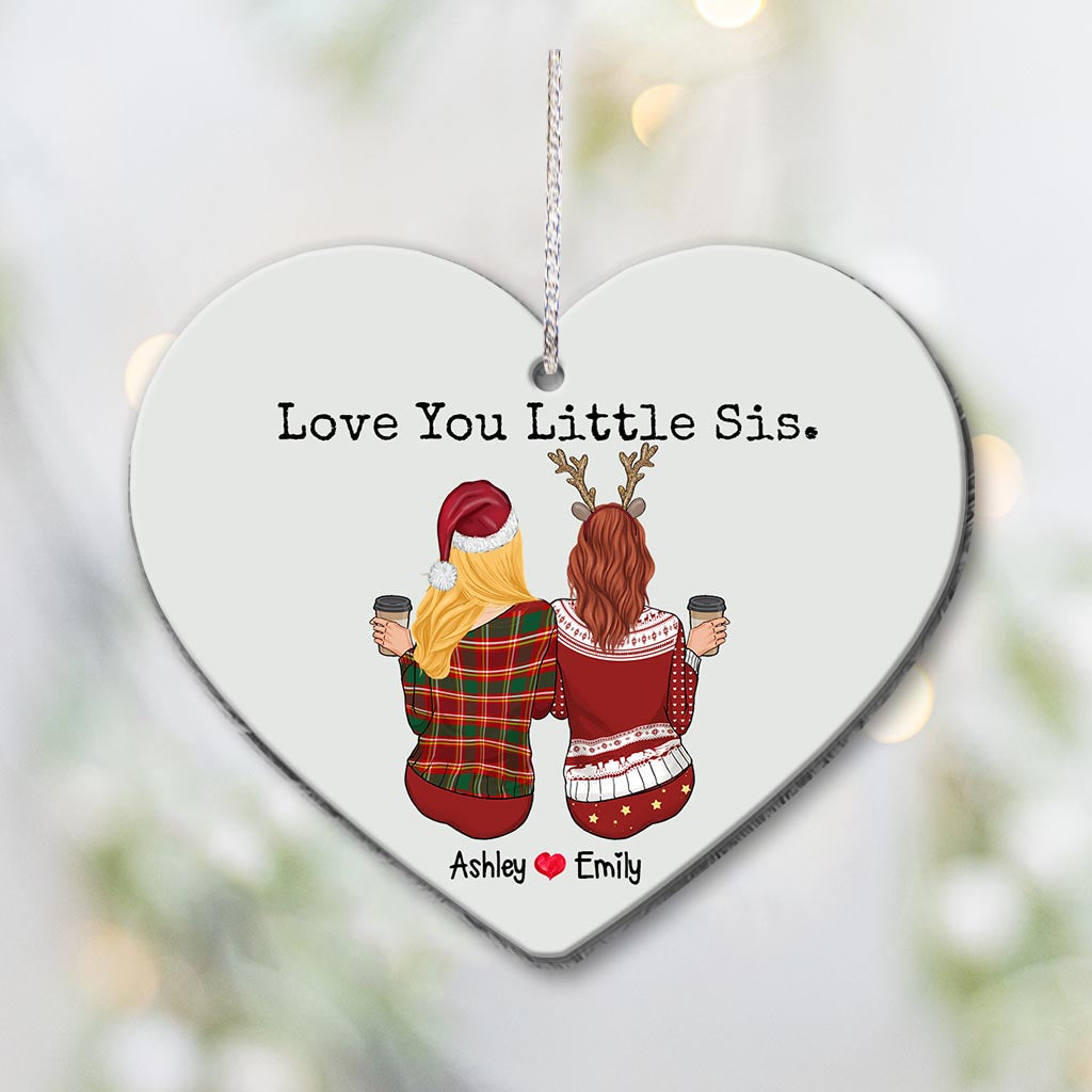 Je t'aime petite sœur - Ornement personnalisé pour sœur