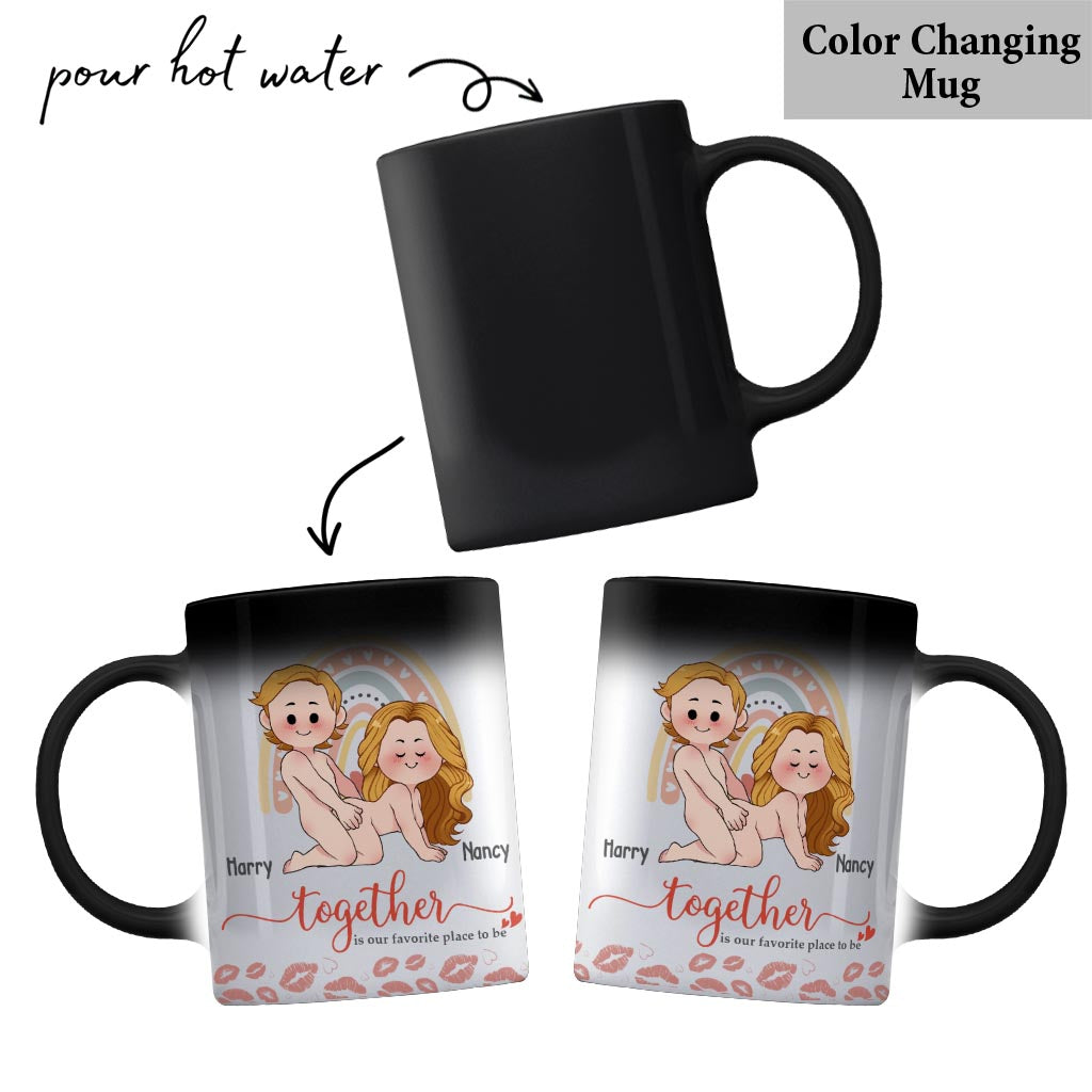 Être ensemble, c'est notre endroit préféré - Mug personnalisé pour couple
