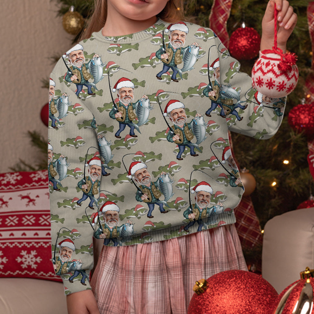Noël sur le thème de la pêche - Pull moche de pêche personnalisé