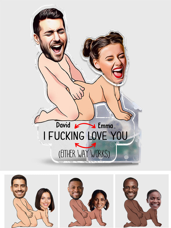 Je t'aime - cadeau pour petite amie, petit ami, mari, femme - Tête à secouer personnalisée