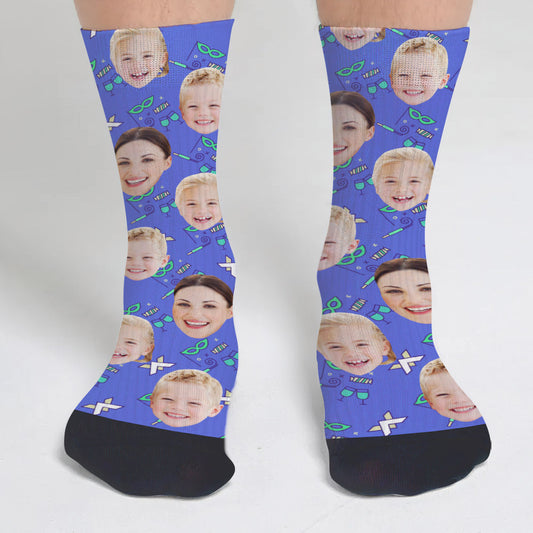 Chaussettes personnalisées pour maman - Motifs de fête personnalisés