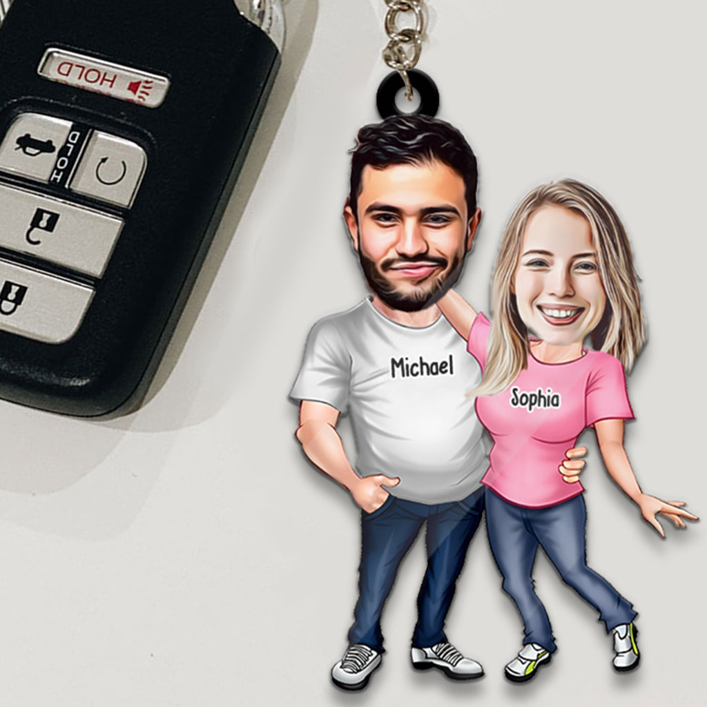 Je suis à toi, sans retour ni remboursement - Porte-clés personnalisé pour couple