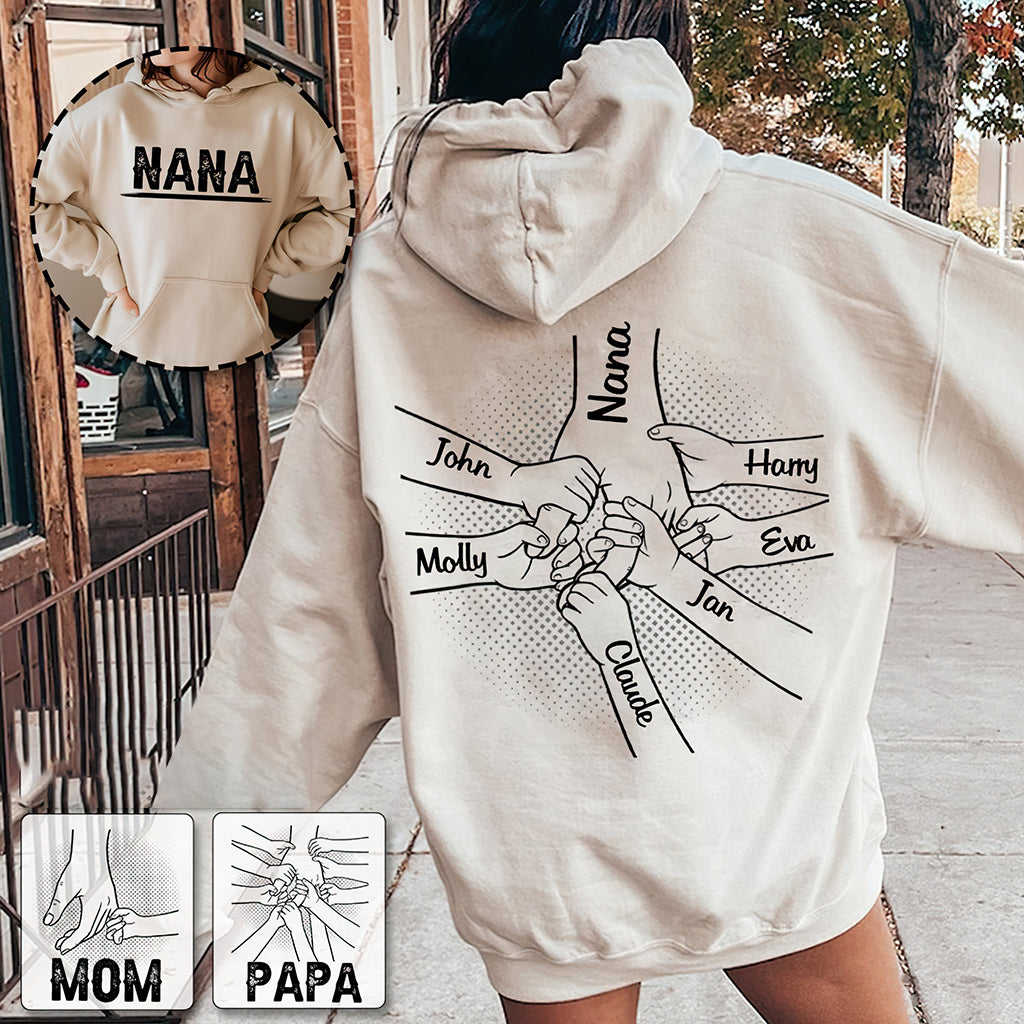 Main dans la main, je te protégerai toujours - T-shirt personnalisé pour toute la famille