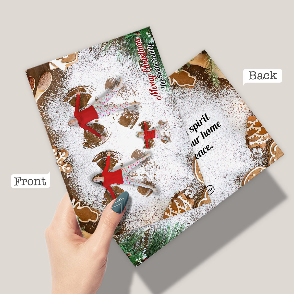 Joyeux Noël - Carte de vœux familiale personnalisée