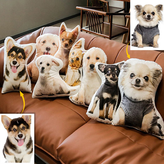 Coussin commémoratif personnalisé pour animaux de compagnie - Cadeau pour les amoureux des chiens et des chats - Coussin personnalisé