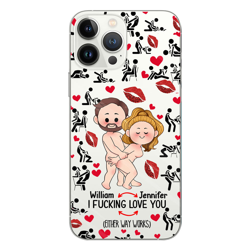 Je t'aime - cadeau pour mari, femme, petit ami, petite amie - Coque de téléphone transparente personnalisée