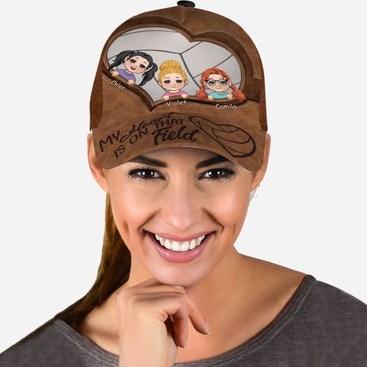 Mon cœur est sur ce terrain - Casquette de volleyball classique personnalisée