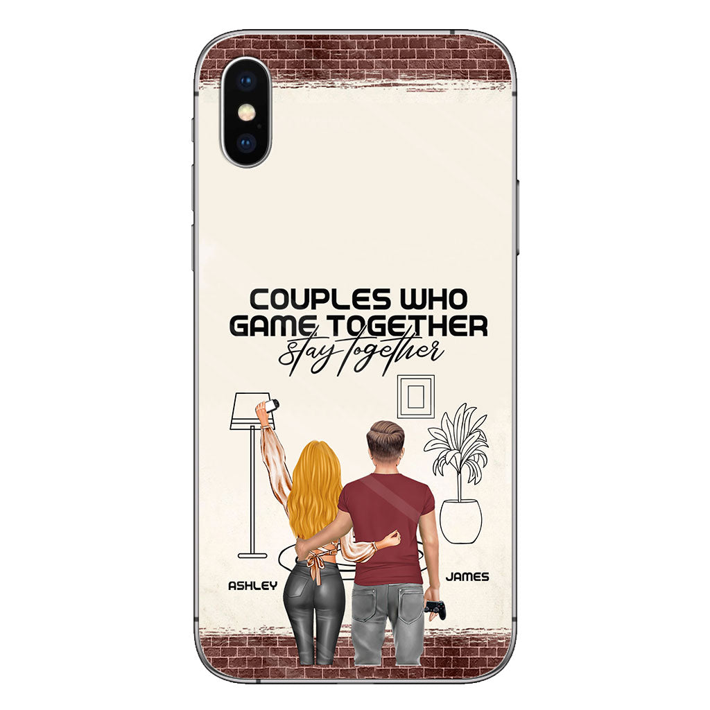 Les couples qui jouent ensemble restent ensemble - Coque de téléphone personnalisée pour jeux vidéo