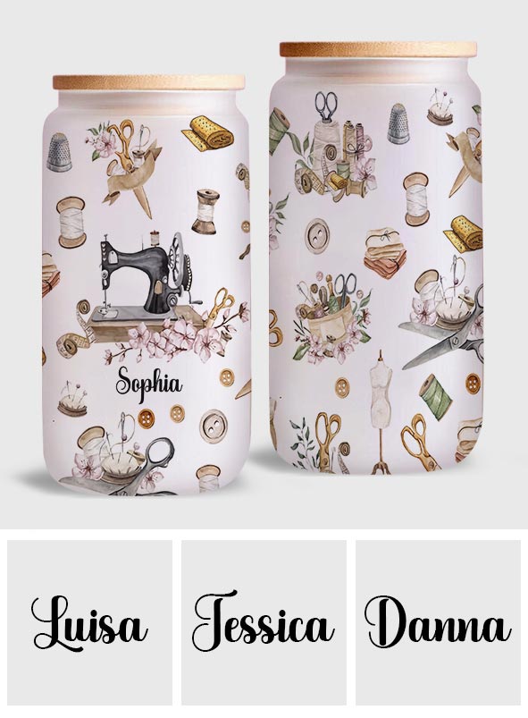 Passionnée de couture - Verre à couture personnalisé