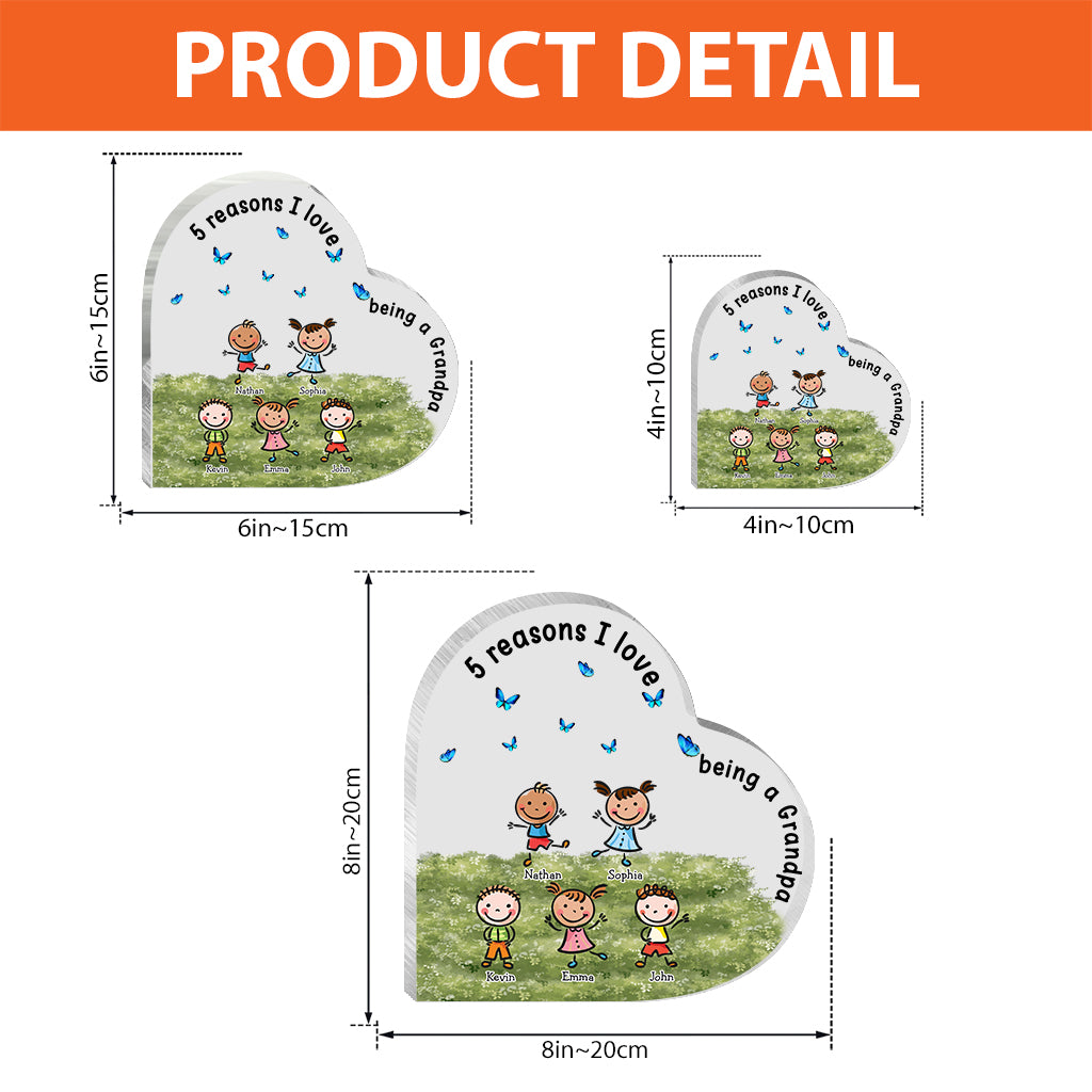 Love Being A Grandma - Gift for grandma, mom, aunt, grandpa - Personalized Custom Shaped Acrylic Plaque