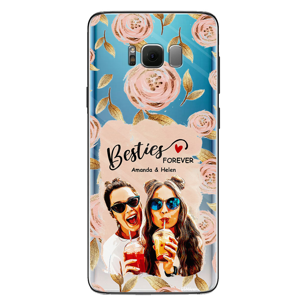 Meilleures amies pour toujours - Coque de téléphone transparente personnalisée pour meilleure amie