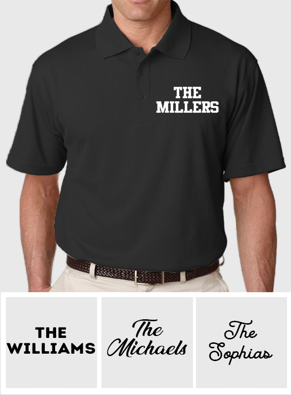 Polo brodé personnalisé avec nom - Nom de famille
