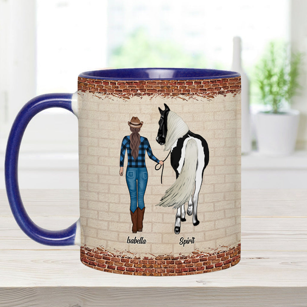 Mug personnalisé « Juste une fille qui aime les chevaux » avec motif cheval