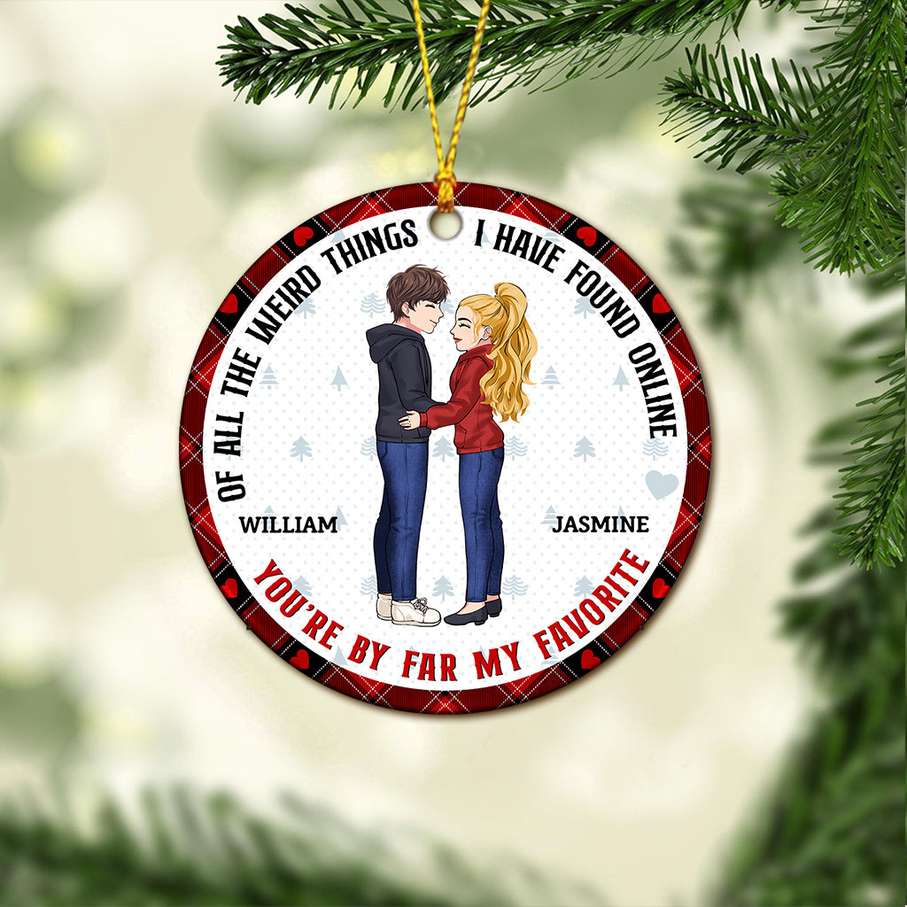 Tu es mon/ma préféré(e) - Ornement personnalisé pour couple