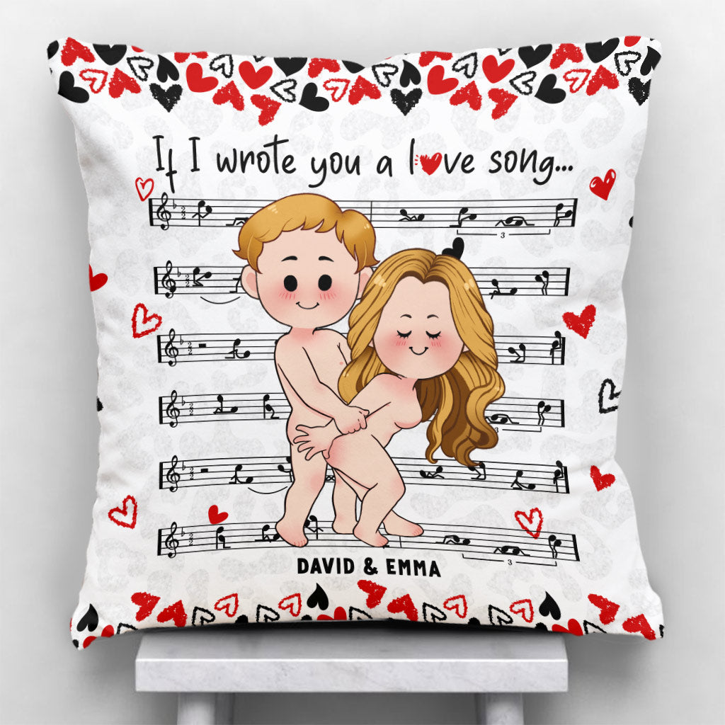 If I Wrote You A Love Song - Personalized Couple Throw Pillow