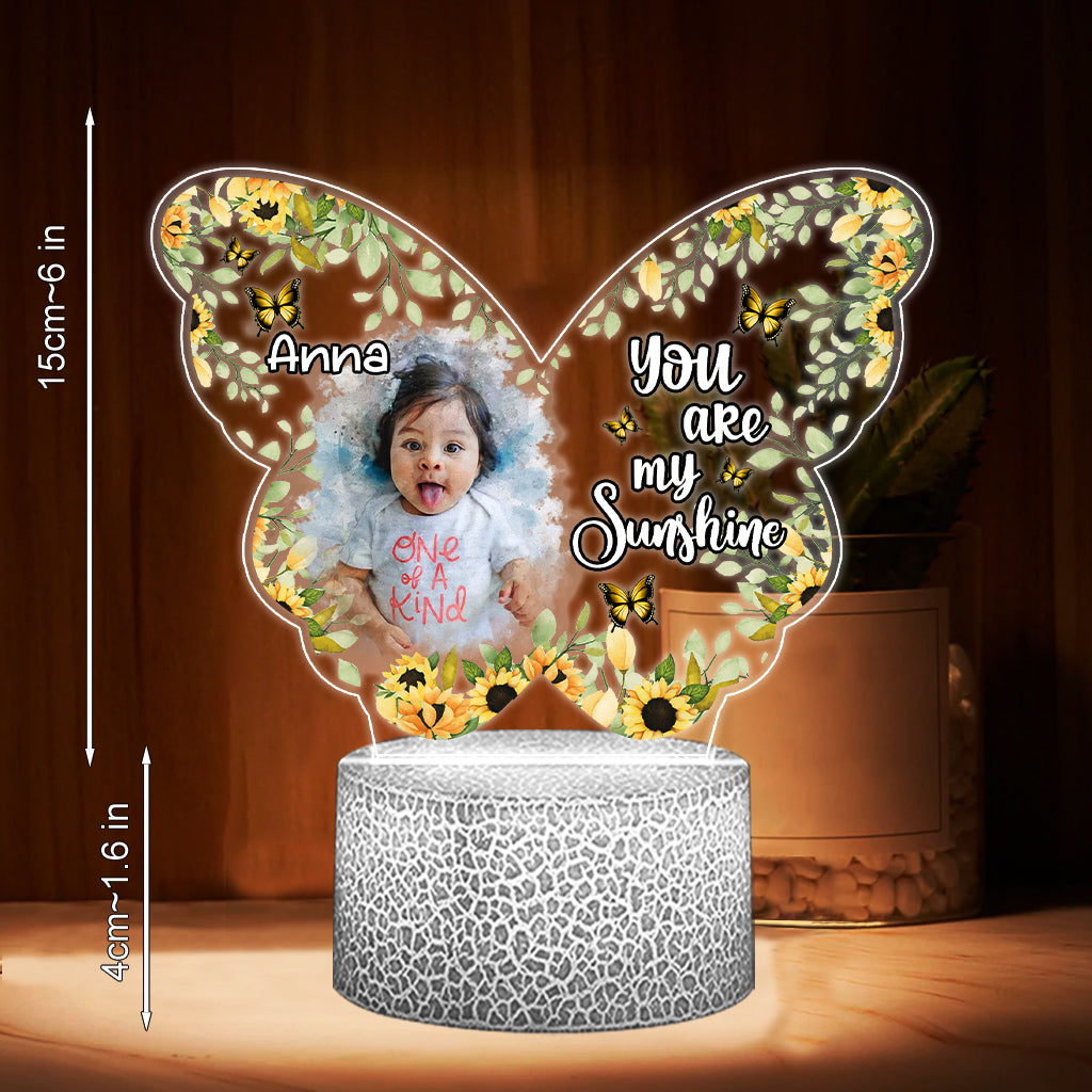 I Love You To The Moon And Back - Personalized Family Shaped Plaque Light Base