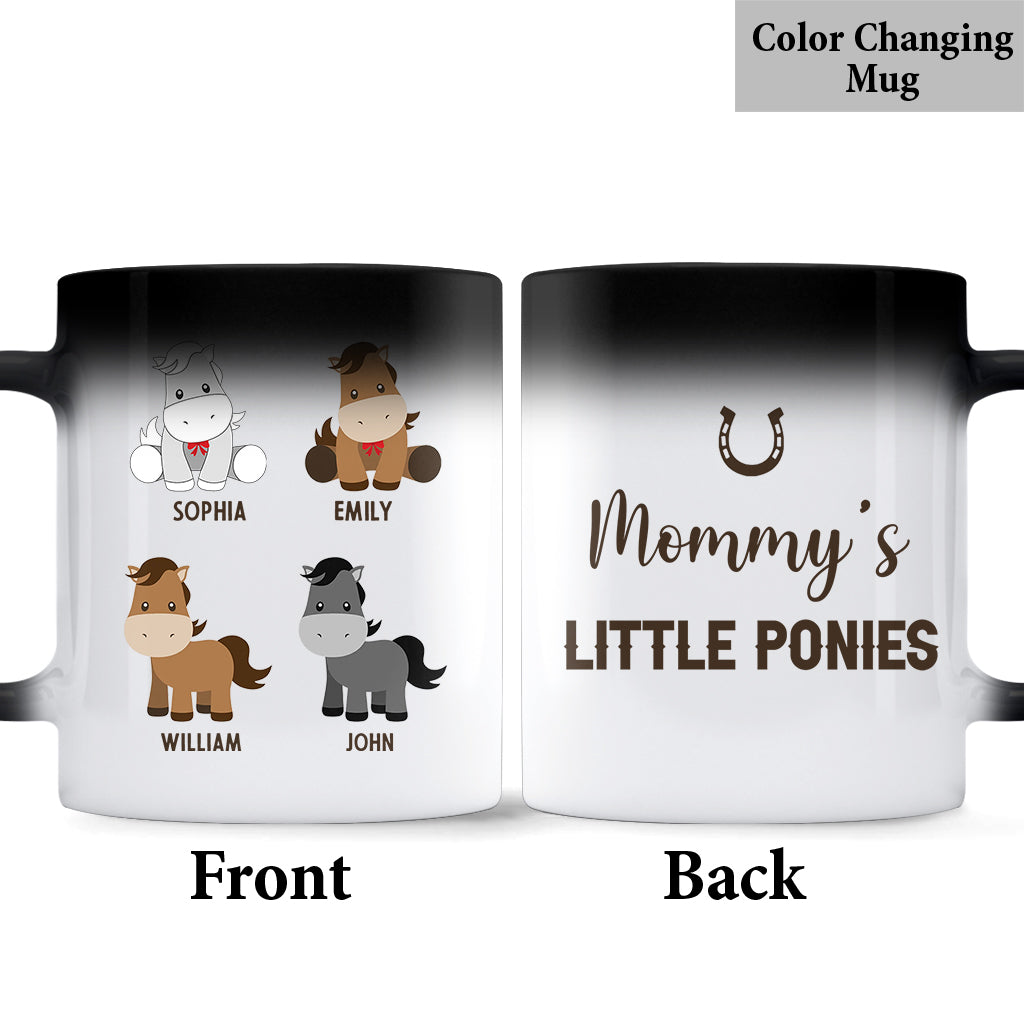 Les Petits Poneys de Papa - Cadeau sur le thème des chevaux pour papa, grand-père, mari, lui - Mug personnalisé