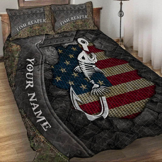 Fish Reaper - Personalized Fishing Quilt Set