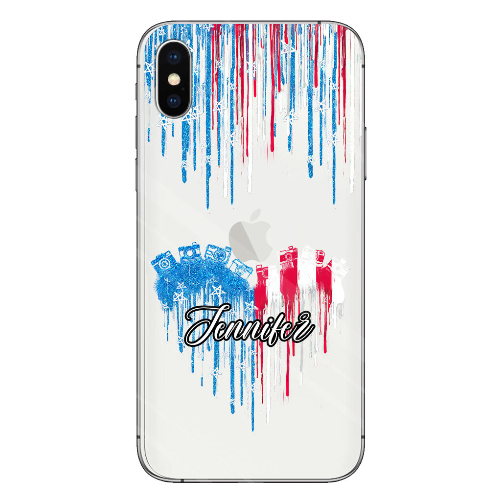 Passion pour la photographie - Coque de téléphone transparente personnalisée avec photo