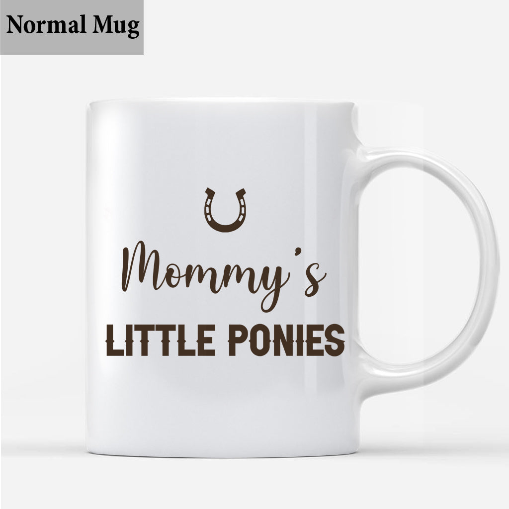 Les Petits Poneys de Papa - Cadeau sur le thème des chevaux pour papa, grand-père, mari, lui - Mug personnalisé