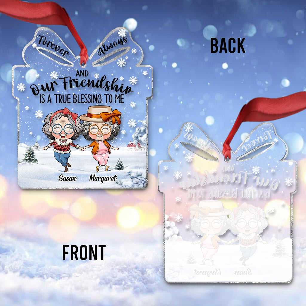 Together And Always - Gift for friend - Personalized Transparent Ornament