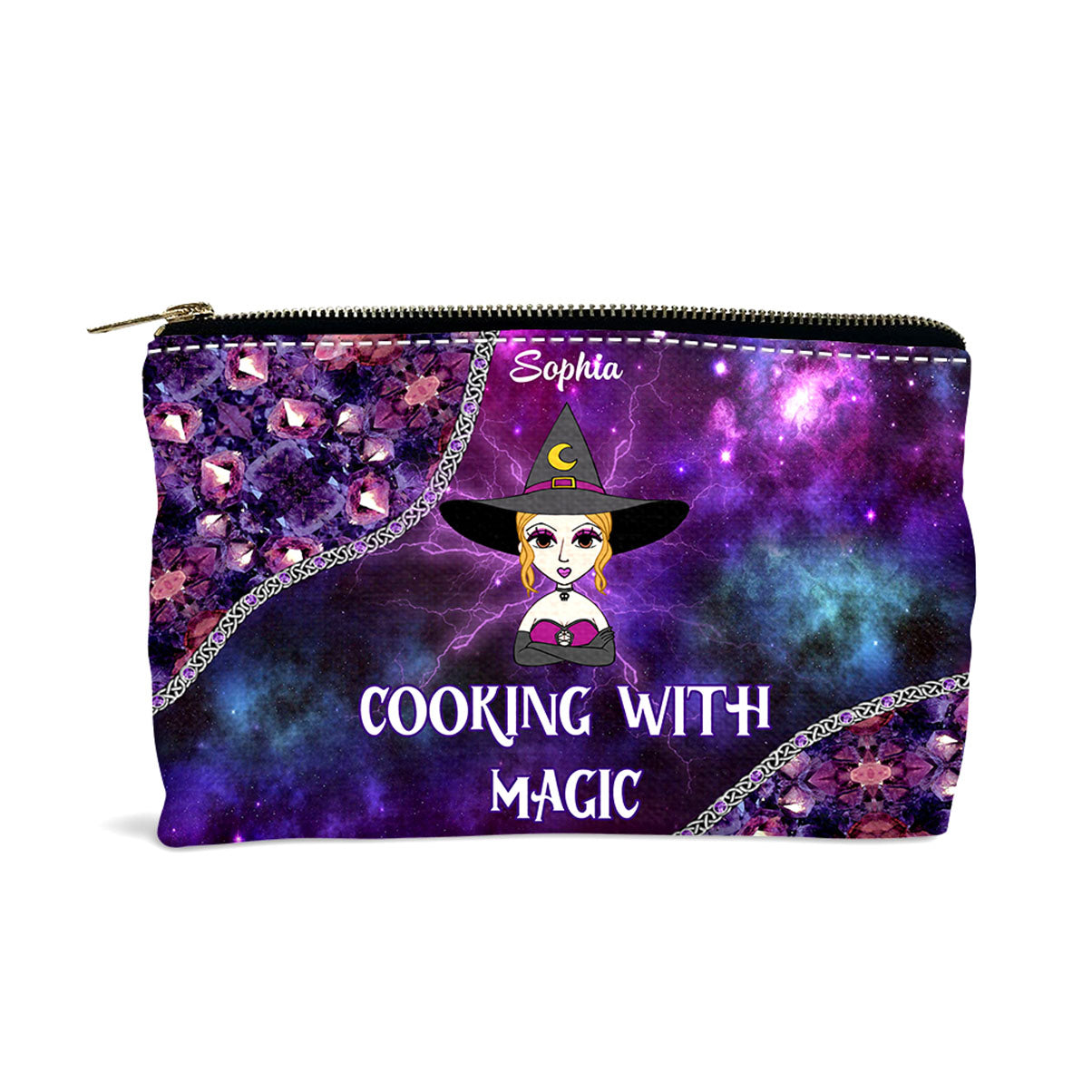 Cuisiner avec magie - Pochette de sorcière personnalisée