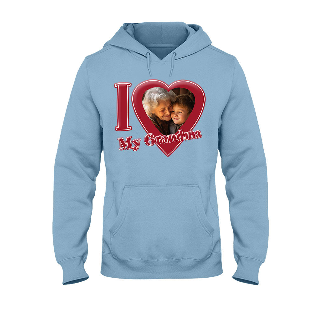 J'aime ma grand-mère/mamie/maman... - T-shirt et sweat à capuche personnalisés pour grand-mère