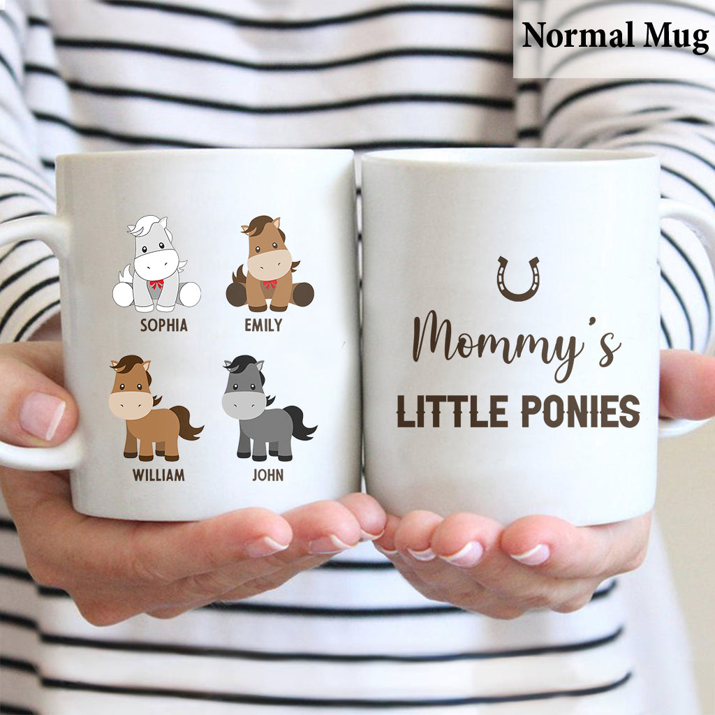 Les Petits Poneys de Papa - Cadeau sur le thème des chevaux pour papa, grand-père, mari, lui - Mug personnalisé
