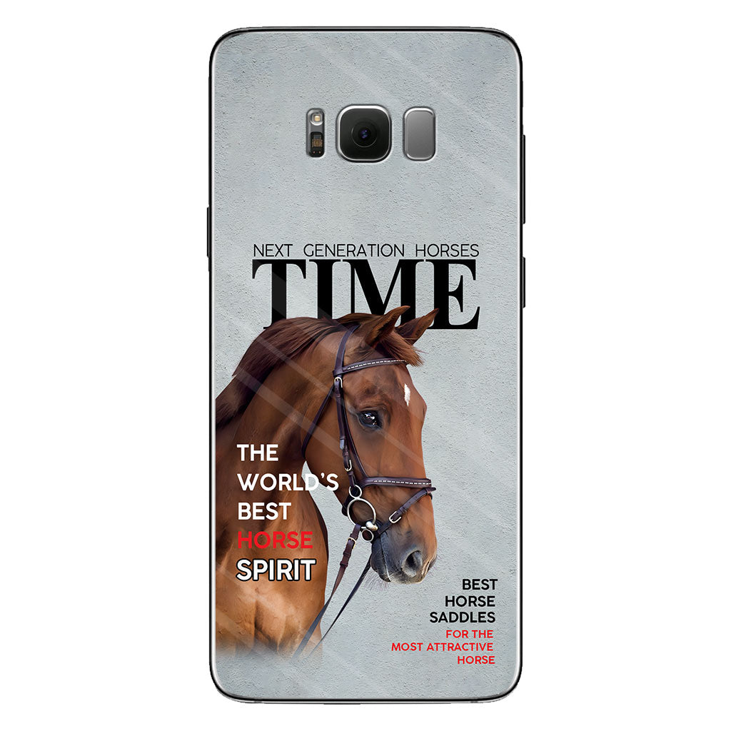 Couvertures de magazines - Étui de téléphone personnalisé avec motif cheval