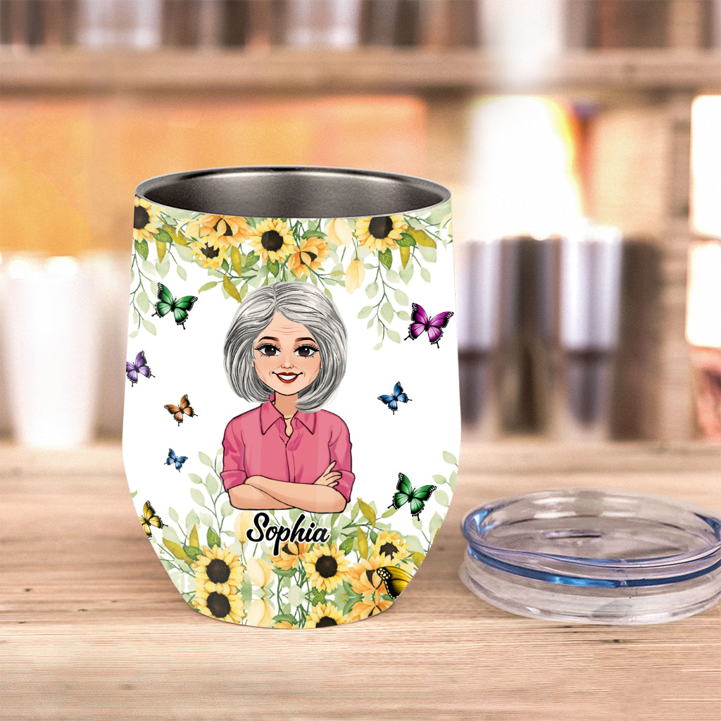 Tu vas nous manquer - Gobelet à vin personnalisé pour retraités