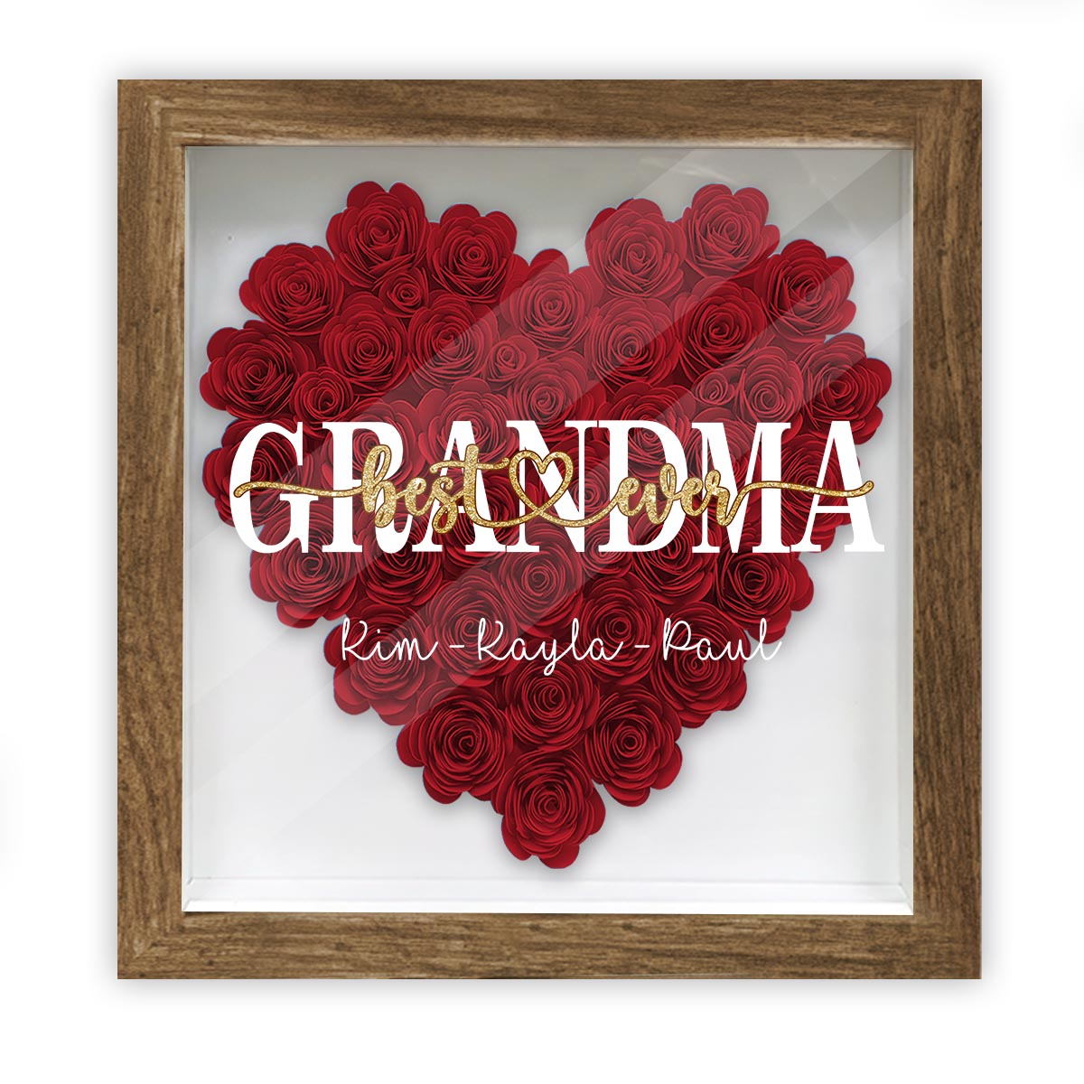 Meilleure maman du monde - Cadeau pour maman, grand-mère, grand-père, papa, tante, sœur - Boîte à fleurs personnalisée
